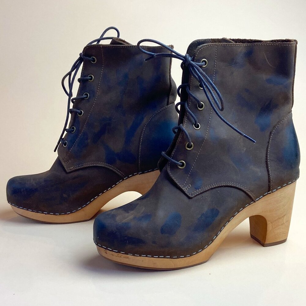Jeffrey Campbell Erickson Wood Heel Clog Boot - Size 10 US